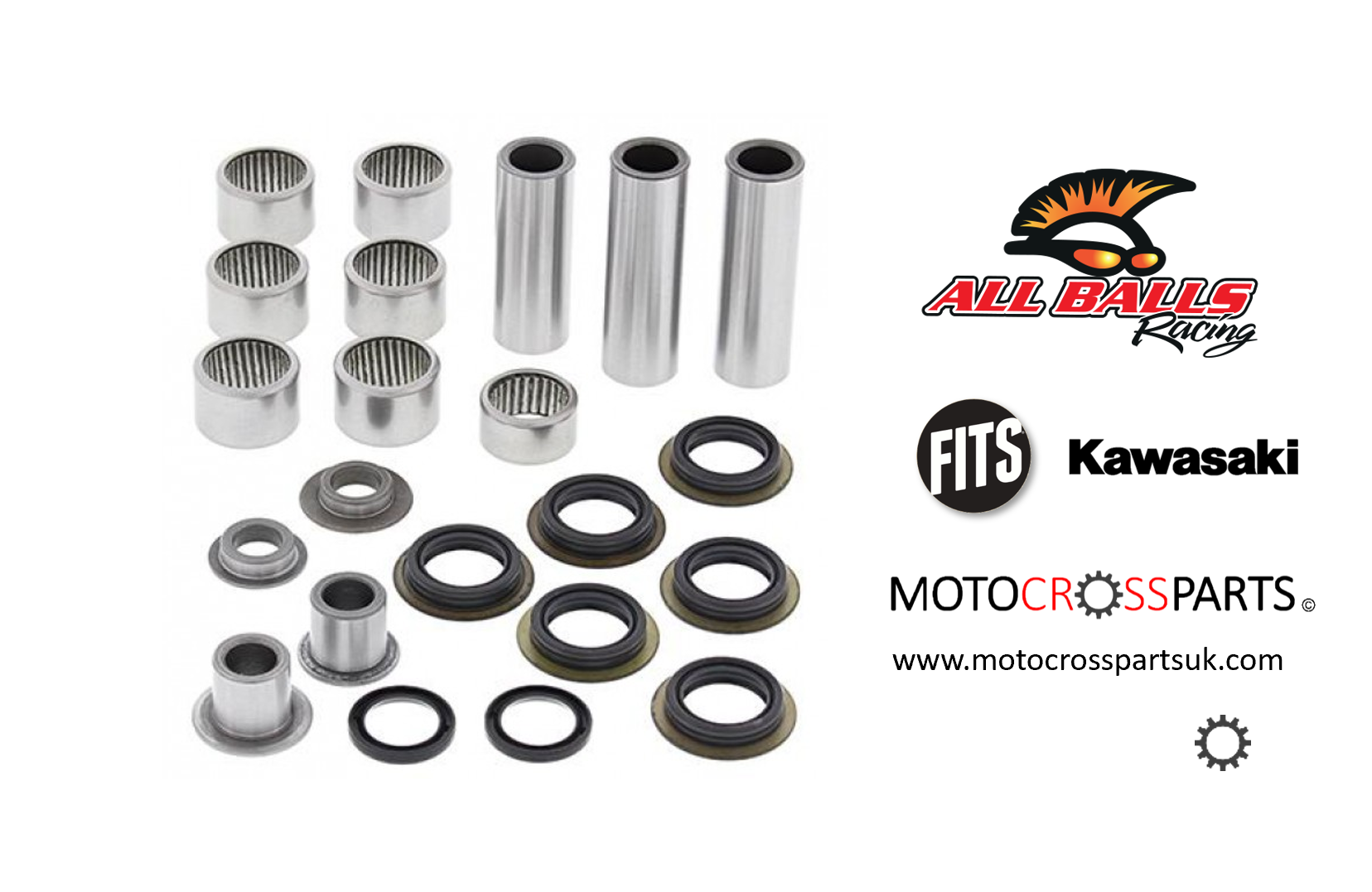 thumbnail image 2 of Kawasaki KX80 Crankshaft Bearings & Seals Kit – 1981-2000 – Main Bearings – RJATV RJ24-1006/6 2 of 6