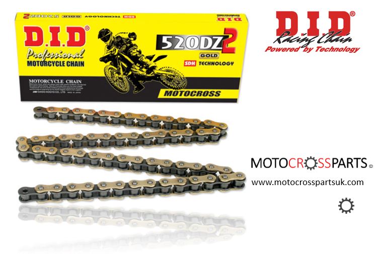 DID 520 DZ2 Chain X 120 Links Gold | at www.motocrosspartsuk.com ...