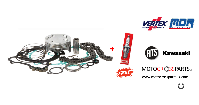 TOP END REBUILD PISTON KIT KAWASAKI KXF 250 2015 - 2016 with FREE